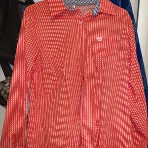 Orange Cinch Shirt womens